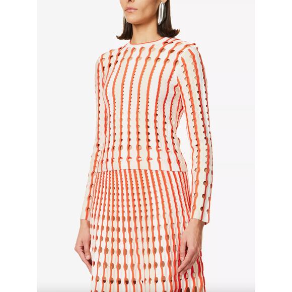 Jonathan Simkhai Tiana Cut-Out Knitted Top & Jax/Larken Midi Skirt SET - Picture 2 of 14